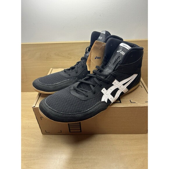 NEW ASICS Wrestling Shoes MATFLEX 7 1081A051.001 Black / White Gum Sole Men 14